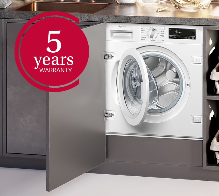 Receive 5 Years Warranty on Selected NEFF integrated Washing machines