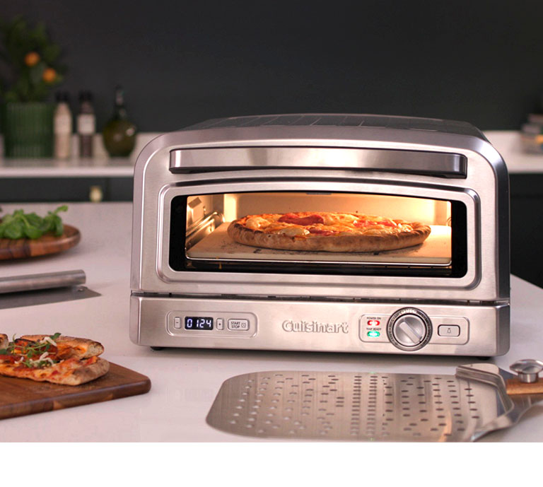 Banner advertisement for Cuisinart Pizza Oven with a product image