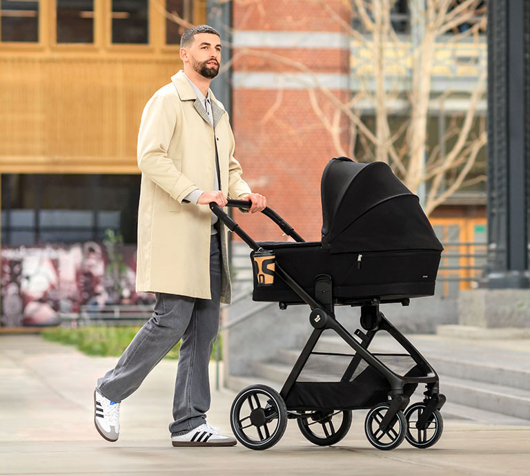 Image of dad pushing buggy