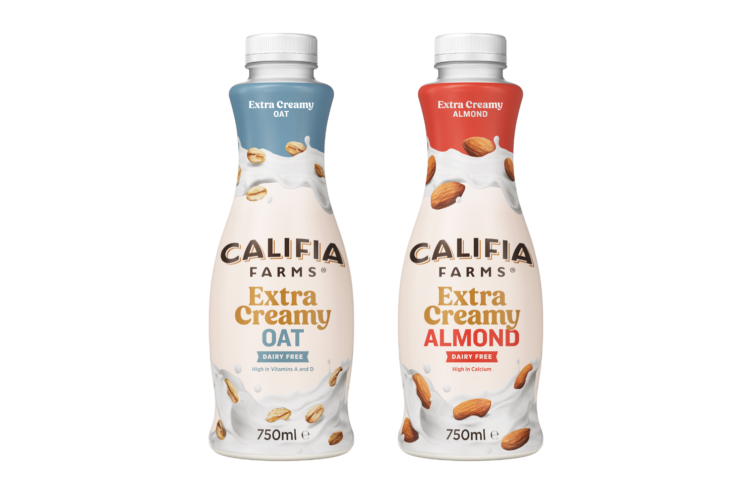 Two bottles of Califia Farms Extra Creamy