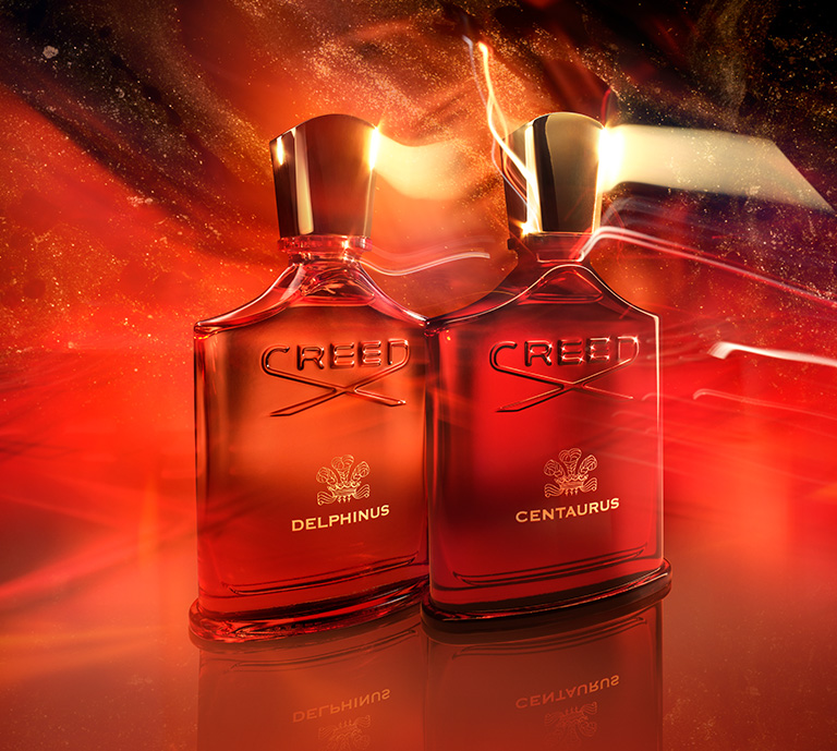 Banner Advertisement for The House of Creed with an image of a bottle of Creed Ambers Eau de Parfum and a show now button