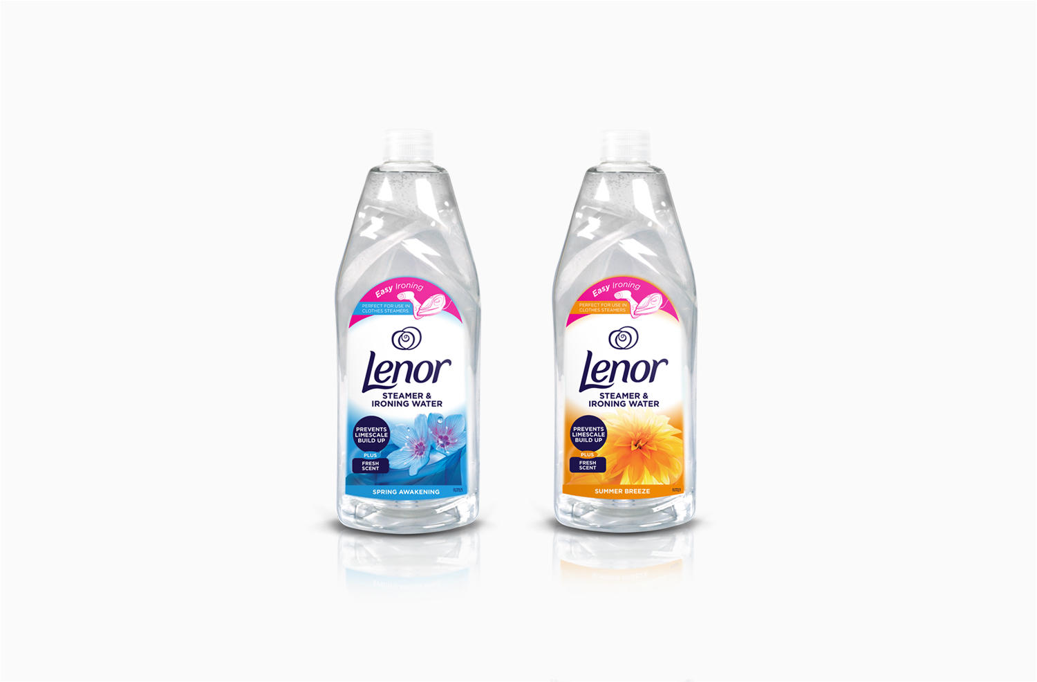 Lenor Steamer & Ironing Water with a scent of Spring Awakening.  Makes ironing easier, while preventing limescale build up.  Leaves your laundry smelling beautifully fresh.