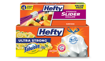 Hefty Slider Food Storage Bags, Gallon Size, 66 Count
